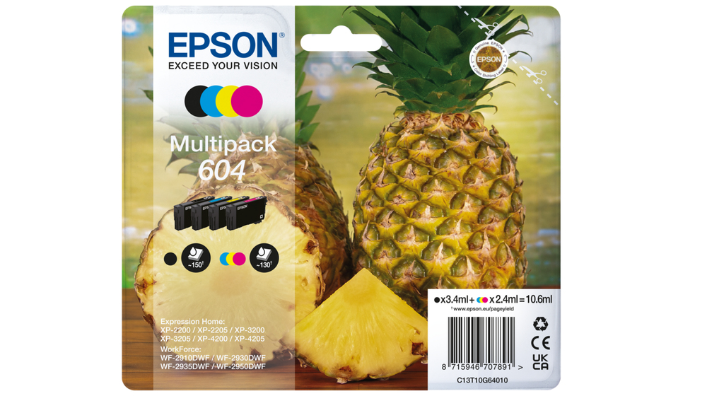 Epson 604 cartuccia d'inchiostro 4 pz Originale Resa standard Nero, Ciano, Magenta, Giallo