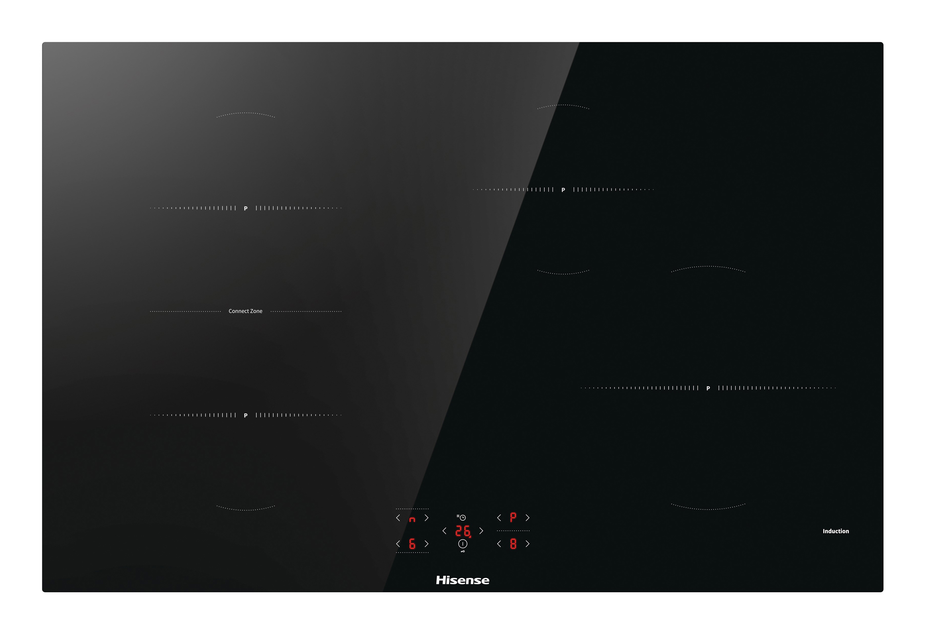 Hisense HI8421BSC piano cottura Nero Da incasso 80 cm Piano cottura a induzione 4 Fornello(i)