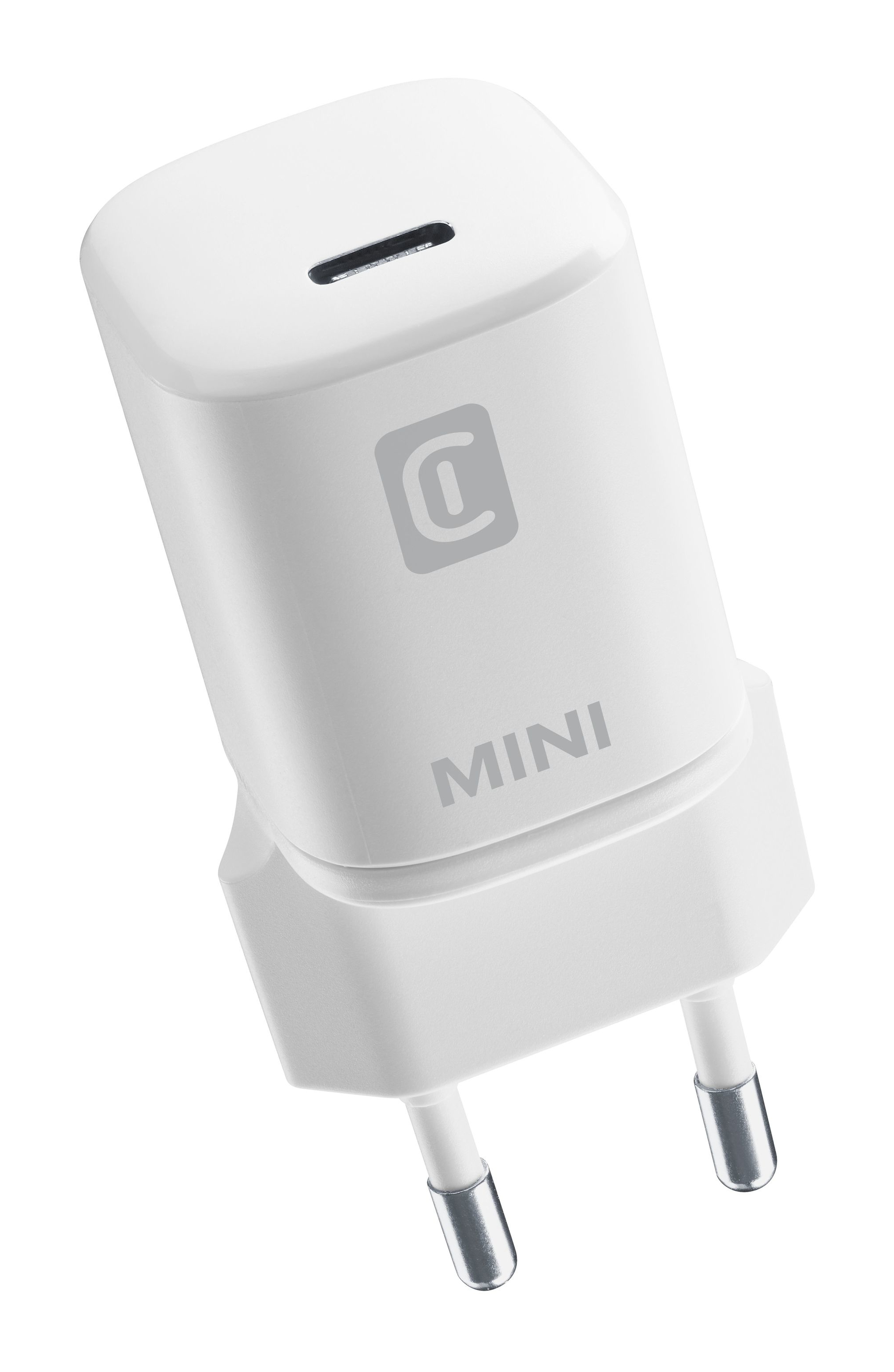 Cellularline mini USB-C CHARGER 20W - iPhone 8 or later Mini caricabatterie da rete USB-C 20W per la carica alla massima velocità di iPhone 8 e successivi