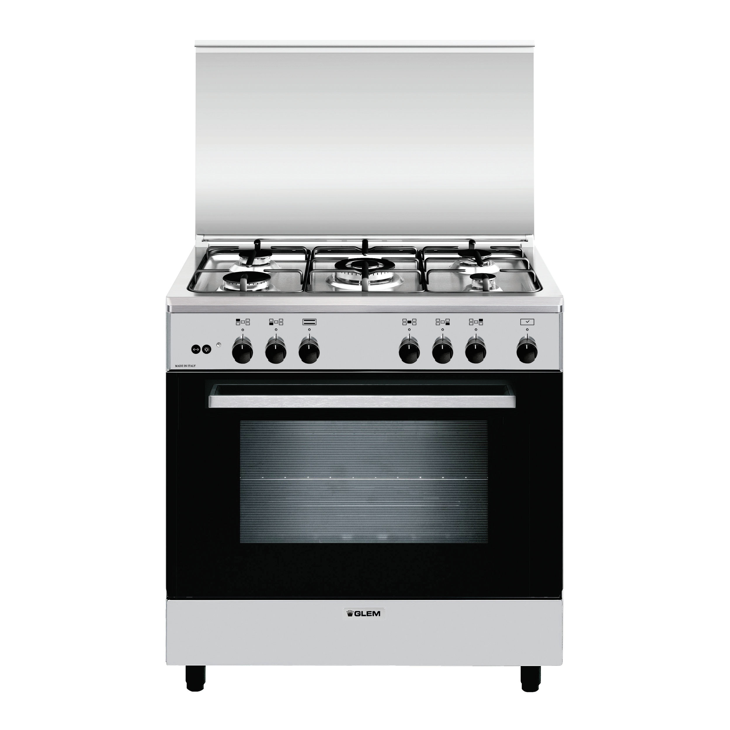 Glem Gas A855GI cucina Elettrico/Gas Acciaio inox