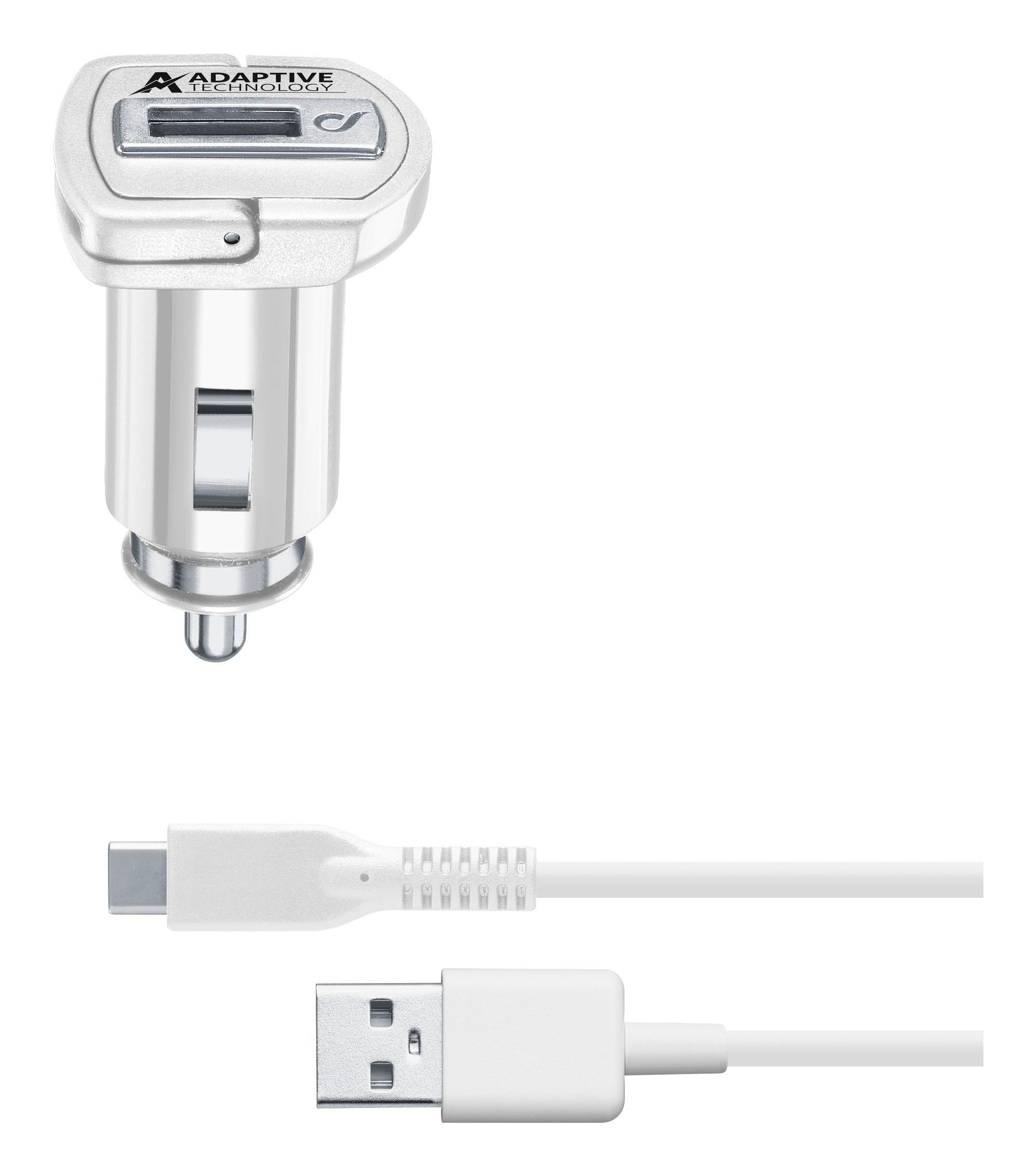 Cellularline Adaptive Fast Car Charger Kit 15W - USB-C - Samsung Caricabatterie da auto adattivo Fast Charger 15W con cavo USB-C