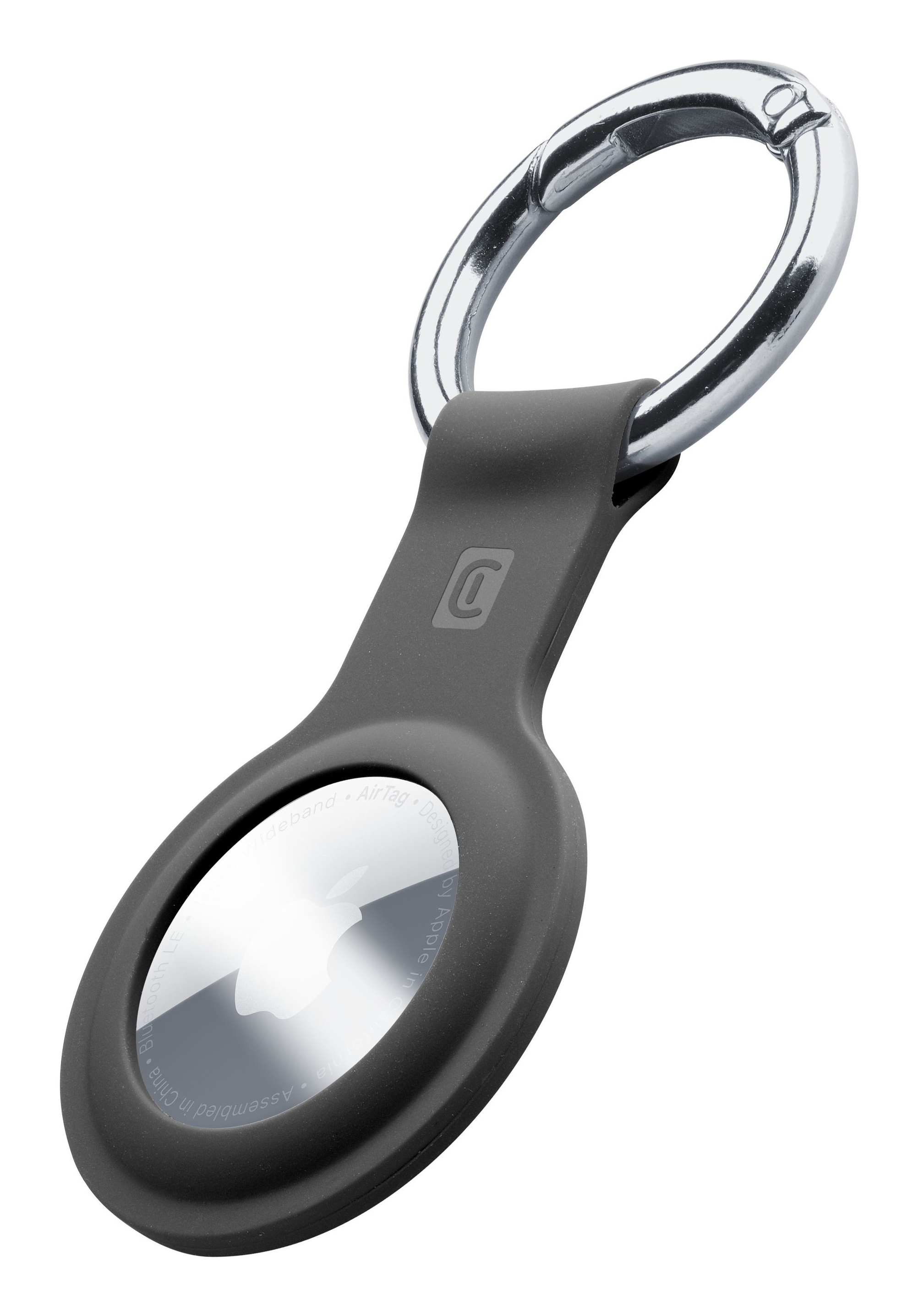 Cellularline Key Ring - AirTag Custodia in silicone con gancio per AirTag