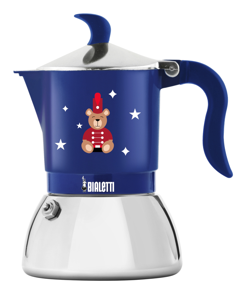 Bialetti 0006649 caffettiera manuale Moka 0,473 L Blu, Rosso, Acciaio inox