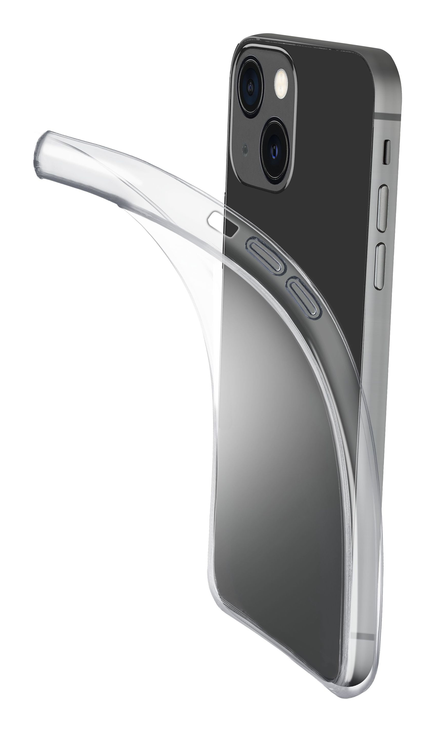 Cellularline Fine - iPhone 15 Cover in gomma morbida ultra sottile e trasparente