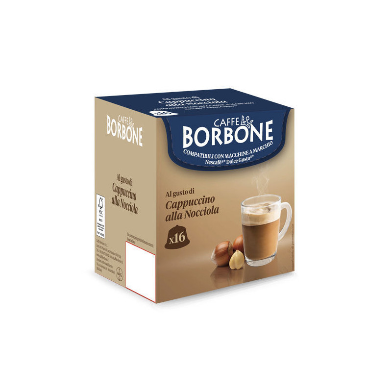 Caffè Borbone Capsule per Dolcegusto Cappuccino alla Nocciola Nocciolino Capsule caffè 16 pz