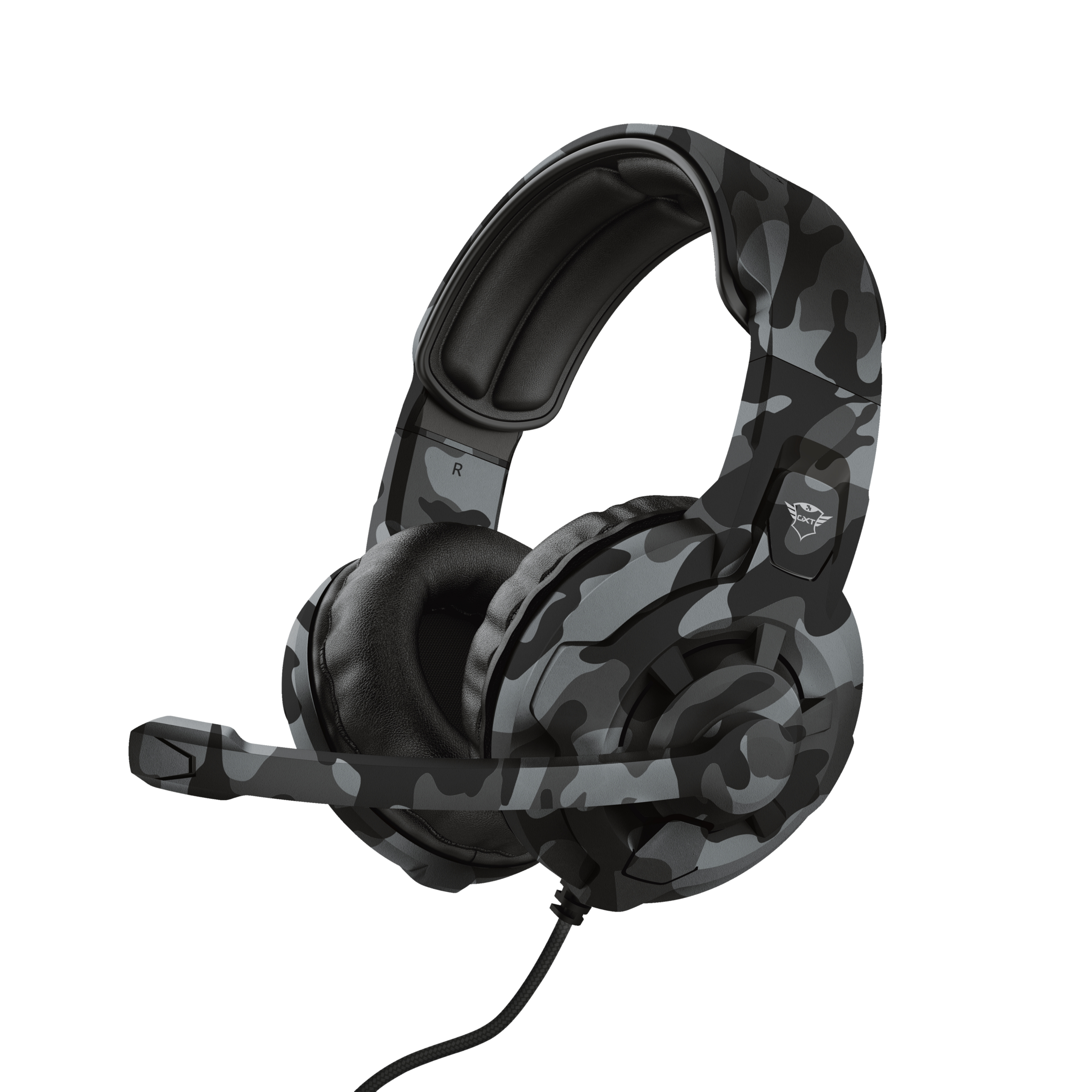 Trust GXT 411K Radius Auricolare Cablato A Padiglione Gaming Nero, Grigio, Bianco