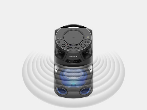 Sony MHC-V13 - Altoparlante Bluetooth All in One con JET BASS BOOSTER, Effetti Luminosi, Lettore CD, USB, Nero