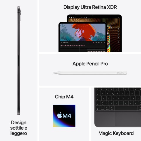 Apple iPad Pro 11'' Wi-Fi 256GB Standard glass - Nero Siderale