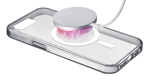 Cellularline Clear Mag - iPhone 16E Custodia rigida con bordi in gomma compatibile con ecosistema MagSafe