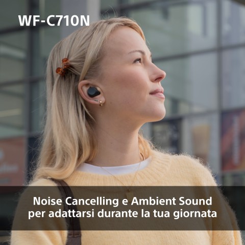Sony WFC710NB.CE7 cuffia e auricolare True Wireless Stereo (TWS) In-ear Musica e Chiamate USB tipo-C Bluetooth Nero