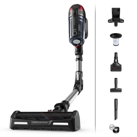 Rowenta RH98A7 Aspirapolvere a bastone 2 in 1 Batteria Secco Senza sacchetto 0,9 L 320 W Rosso, Grigio