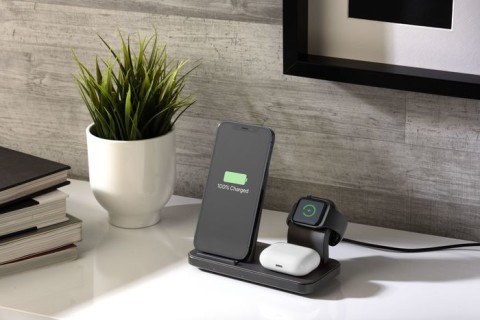 Cellularline TRIO WIRELESS CHARGER Supporto di ricarica wireless 3in1 per dispositivi Apple