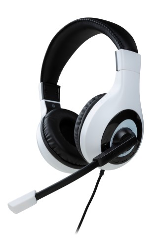 Bigben Interactive Wired Stereo Gaming Headset V1 Cuffie Cablato A Padiglione Nero, Bianco