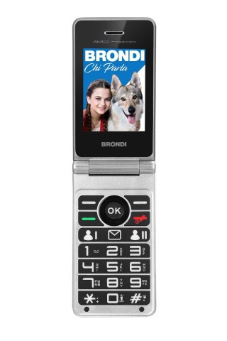 Brondi Amico Prezioso 7,11 cm (2.8") Blu Telefono per anziani