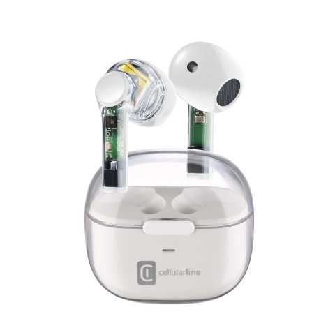 Cellularline FINE Auricolari Bluetooth® dal design originale e dalle finiture trasparenti