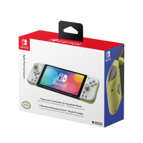 Hori Split Pad Compact Grigio, Giallo Gamepad Analogico/Digitale Nintendo Switch