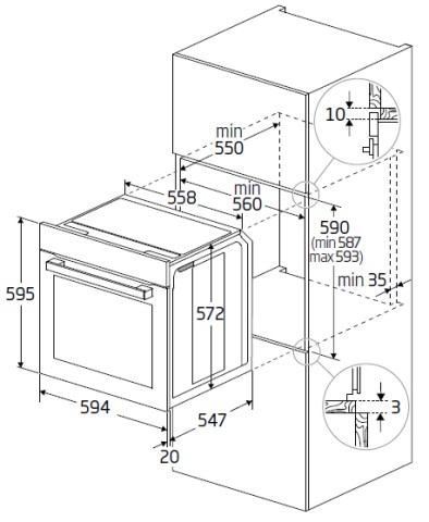 Beko BBIMM13400XCSW 72 L 3400 W Nero, Acciaio inox