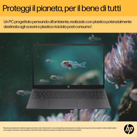 HP 15-fc0061nl AMD Ryzen™ 5 7520U Computer portatile 39,6 cm (15.6") Full HD 16 GB LPDDR5-SDRAM 512 GB SSD Wi-Fi 6 (802.11ax) Windows 11 Home Argento