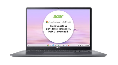 Acer Chromebook Plus 515 CB515-2H-34ZU Laptop con IA Google, 15.6" Full HD, Intel Core i3-1215U, 8GB DDR5-SDRAM, 256GB SSD, Wi-Fi 6E (802.11ax), ChromeOS, Grigio, con funzioni di intelligenza artificiale
