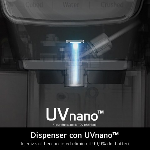 LG GML960PYBE Frigorifero Multidoor, Classe E, 641L, Wi-Fi, Drink dispenser, UVnano, Metal Fresh, No frost, Argento