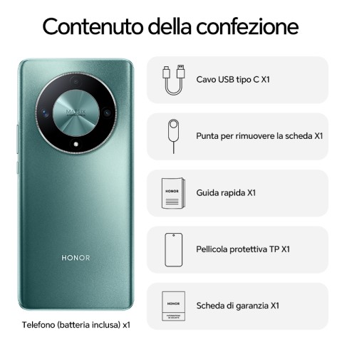 Honor Magic6 Lite 5G 17,2 cm (6.78") Doppia SIM Android 13 USB tipo-C 8 GB 512 GB 5300 mAh Verde