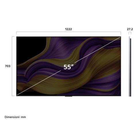 LG OLED evo AI OLED55G54LW TV Serie G5 55'' 4K, α11 Gen2, Brightness Booster Ultimate, 60W, 4 HDMI 165Hz, Smart TV 2025