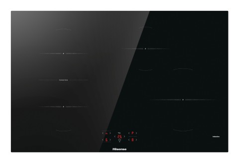 Hisense HI8421BSC piano cottura Nero Da incasso 80 cm Piano cottura a induzione 4 Fornello(i)