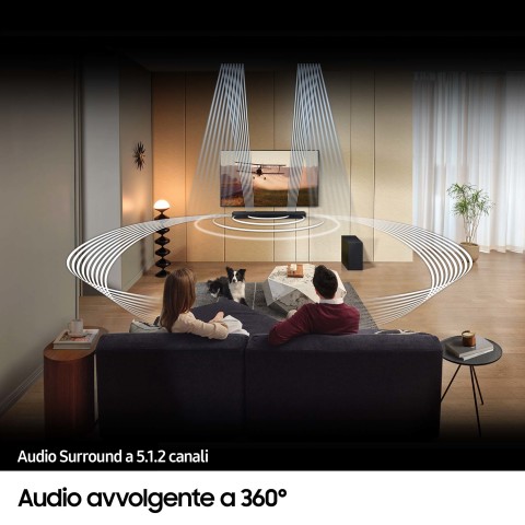 Samsung Soundbar HW-Q800D/ZF Serie Q, 11 Speaker, Wireless Dolby Atmos, Audio a 5.1.2 Canali, Q-Simphony, Alexa integrato e compatibile con Google Assistant, Black 2024