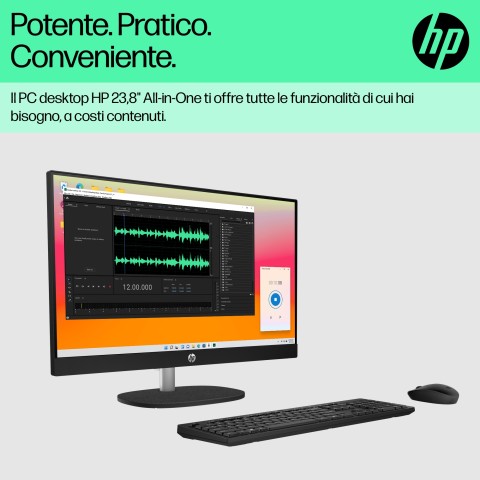 HP 23.8 inch All-in-One 24-cr0044nl PC Intel® Core™ i3 i3-1315U 60,5 cm (23.8") 1920 x 1080 Pixel PC All-in-one 8 GB DDR4-SDRAM 512 GB SSD Windows 11 Home Wi-Fi 6 (802.11ax) Bianco