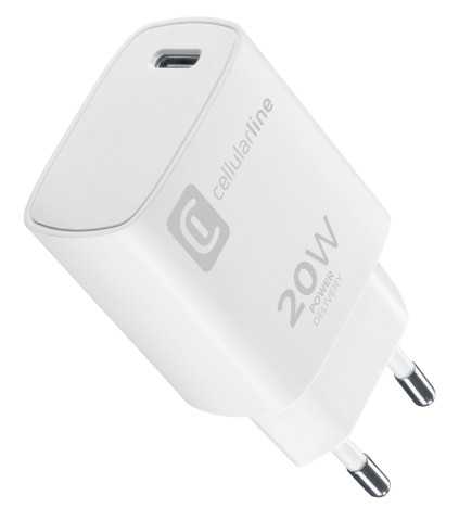 Cellularline CARICABATTERIA RETE APPLE 20W SMALL BIANCO Caricabatterie da rete USB-C 20W in micropack