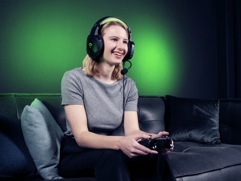 Trust GXT 323X Carus Auricolare Cablato A Padiglione Gaming Nero, Verde