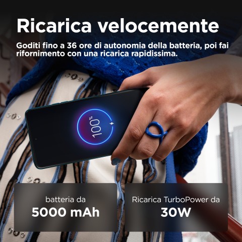 Motorola moto g75 5G 17,2 cm (6.78") Dual SIM ibrida Android 14 USB tipo-C 8 GB 256 GB 5000 mAh Blu