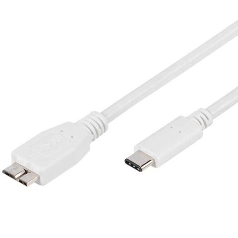 Vivanco USB type-C, 1m cavo USB USB 3.2 Gen 1 (3.1 Gen 1) USB C Micro-USB B Bianco