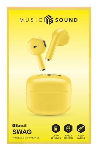 Music Sound Swag SWAG è l’auricolare a capsula Bluetooth disponibile in tantissimi colori brillanti e super trendy.
