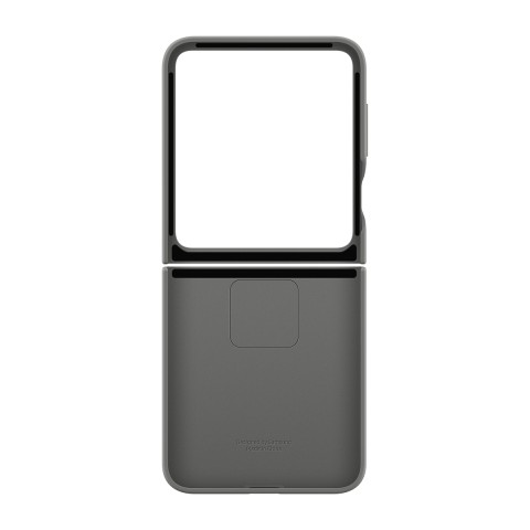 Samsung Galaxy Z Flip6 Silicone Case with Ring Grigia