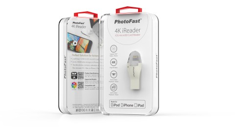 Photofast 4K iReader lettore di schede USB 3.2 Gen 1 (3.1 Gen 1)/Lightning Argento