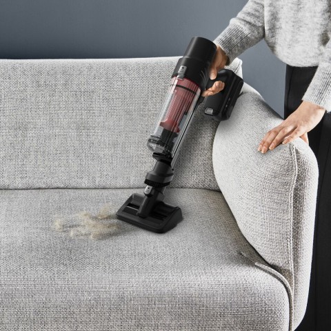 Rowenta RH6A71 Aspirapolvere a bastone 2 in 1 Batteria Secco Senza sacchetto Alluminio, Rosso