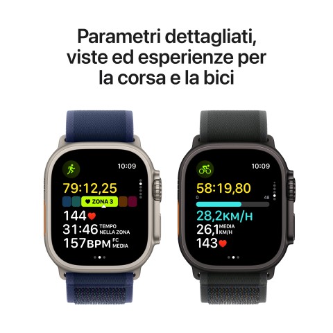 Apple Watch Ultra 2 GPS + Cellular 49mm Cassa in Titanio con Blue Trail Loop - M/L