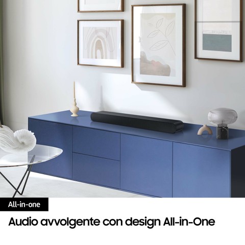 Samsung Soundbar HW-S60D/ZF Serie S, 7 Speaker, Wireless Dolby Atmos, Audio a 5.0 Canali, Q-Simphony, Black 2024