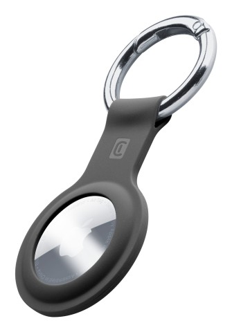 Cellularline Key Ring - AirTag Custodia in silicone con gancio per AirTag