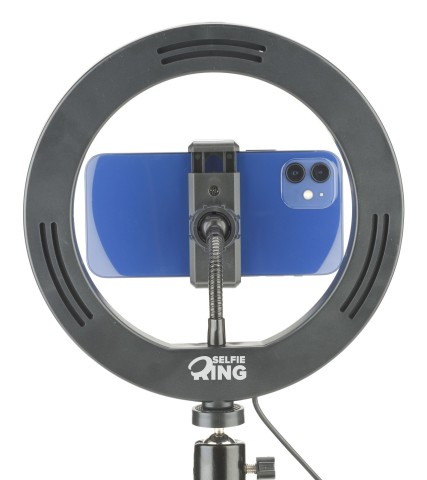 Tech Pop Selfie Ring - Universale Treppiede con anello led luminoso per riprese video e selfie