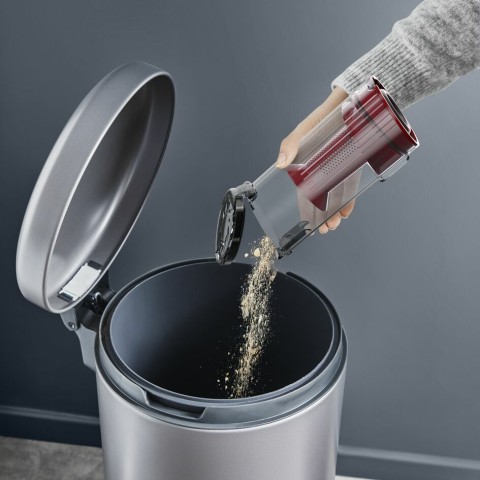 Rowenta RH6A71 Aspirapolvere a bastone 2 in 1 Batteria Secco Senza sacchetto Alluminio, Rosso