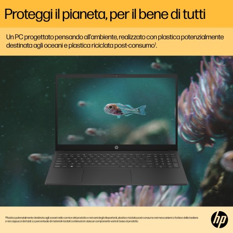 HP Laptop 15-fc0074nl AMD Ryzen™ 5 7520U Computer portatile 39,6 cm (15.6") Full HD 8 GB LPDDR5-SDRAM 512 GB SSD Wi-Fi 6 (802.11ax) Windows 11 Home Argento