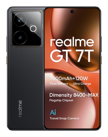 realme GT 7T 17,3 cm (6.8") Doppia SIM Android 15 5G USB tipo-C 12 GB 256 GB 7000 mAh Nero