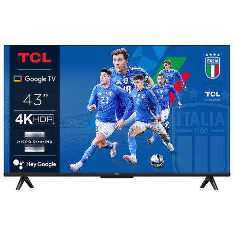 TCL P655 Serie P65 Smart TV Ultra HD 4K 43" 43P655, Dolby Audio, Controlli vocali, Google TV