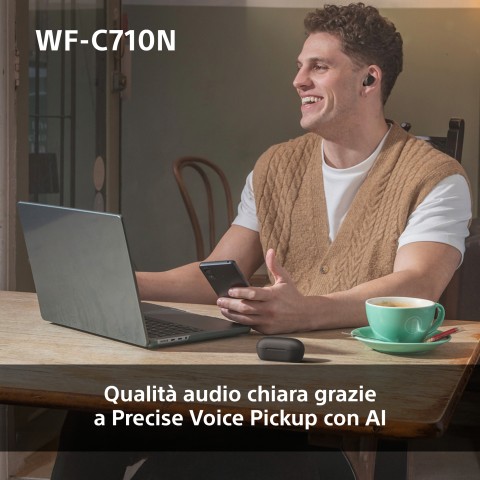 Sony WFC710NB.CE7 cuffia e auricolare True Wireless Stereo (TWS) In-ear Musica e Chiamate USB tipo-C Bluetooth Nero