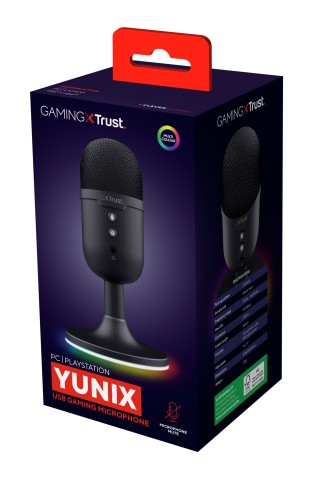 Trust GXT 234P Yunix Nero Microfono da tavolo