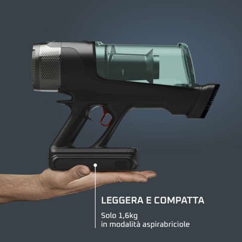 Rowenta RH9A32 Aspirapolvere a bastone 2 in 1 Batteria Secco Senza sacchetto Alluminio, Verde