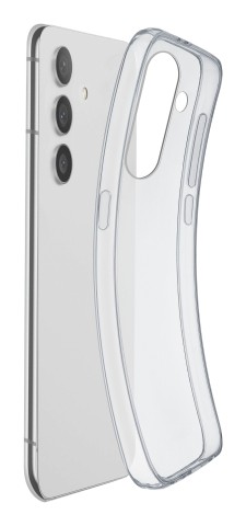 Cellularline Fine - Galaxy S24 Cover in gomma morbida ultra sottile e trasparente