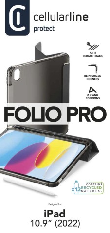 Cellularline Folio Pro - iPad 10.9'' (2022) Custodia per tablet con funzione stand